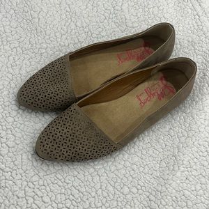 Womens tan jellypop flats